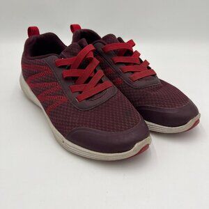 Vionic Shay Elastic Laces Athletic Walking Shoes Sneakers Woman's size 8 burgund